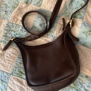 Vintage Brown Leather Coach Bag